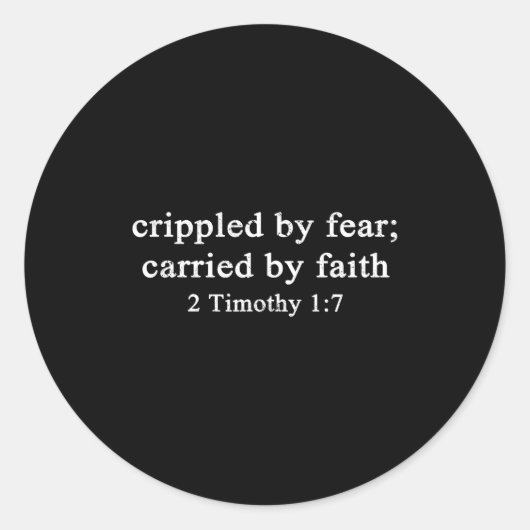 Women Christian Crippled By Fear Carried By Faith  Runder Aufkleber (Vorderseite)