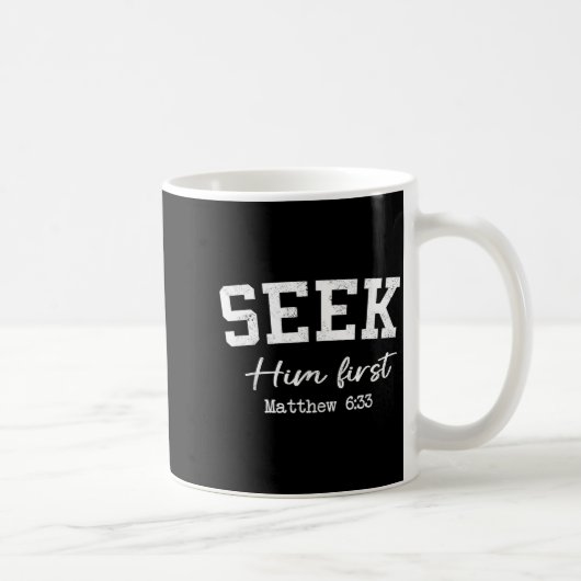 Women Christian Shirts Seek Him First Faith Worshi Kaffeetasse (Rechts)