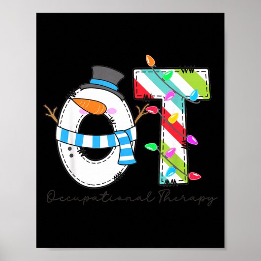 Women Christmas Occupational Therapy Ot Ota Snowma Poster (Vorne)