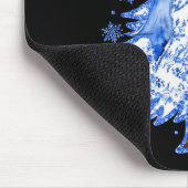 Women Christmas Tree Chinoiserie Blue Floral Coque Mousepad (Ecke)