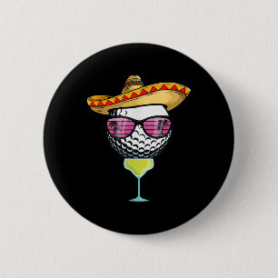 Women Cinco de Mayo Golf Ball mit Sombrero Margar Button