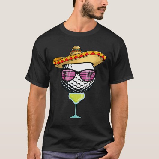 Women Cinco De Mayo Golf Ball With Sombrero Margar T-Shirt (Vorderseite)