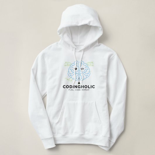 Women Clean Tech Brain Coding Graphic Developers Hoodie (Design vorne)