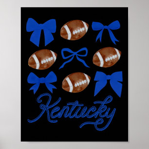 Women Coquette Bow Football Kentucky Poster