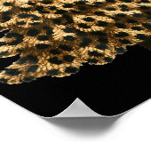 Women Coquette Bow Leopard Christmas Tree Xmas Hol Poster (Ecke)