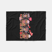 Women Dachshund Valentine’s Day Sausage Dog Bandan Fleecedecke (Vorderseite (Horizontal))