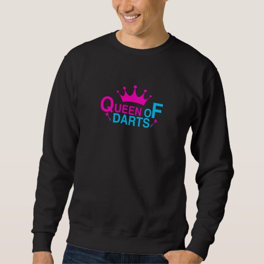 Women dart queen darts player dartboard  sweatshirt (Vorderseite)