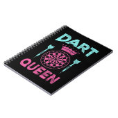 Women Dartboard Girl Dart Player Queen Notizblock (Linke Seite)