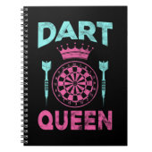 Women Dartboard Girl Dart Player Queen Notizblock (Vorderseite)
