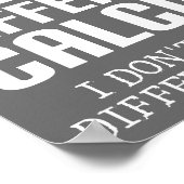Women Differenzial Calculus Funny Poster Sign (Ecke)