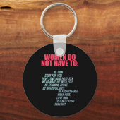 Women Do Not Have To Feminist  Schlüsselanhänger (Vorderseite)