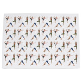 Women Doing Yoga Poses Cool Workout Pattern Große Geschenktüte (Vorderseite)