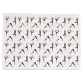 Women Doing Yoga Poses Cool Workout Pattern Große Geschenktüte (Rückseite)