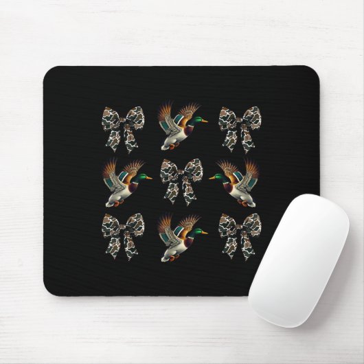 Women Duck Hunting Season Camo Coquette Bows Hunti Mousepad (Mit Mouse)