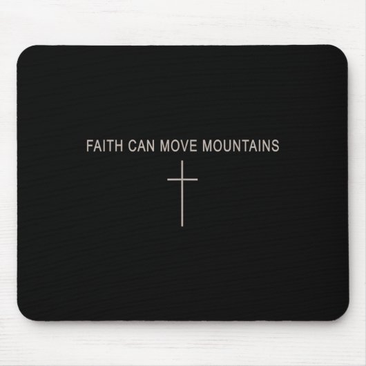 Women Faith Can Move Mountains Christian Minimalis Mousepad (Vorne)