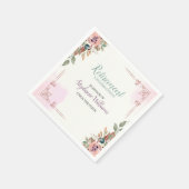 Women Floral Classic Elegant Retirement Party Serviette (Ecke)