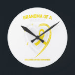 Women Grandma Grandson Grandaughter Childhood Gift Runde Wanduhr<br><div class="desc">Women Grandma Grandson Grandaughter Childhood Gift</div>