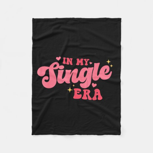 Women Groovy In My Single Era Anti-valentines Divo Fleecedecke (Vorderseite)