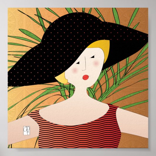 Women Hats Brimmed Poster (Vorne)