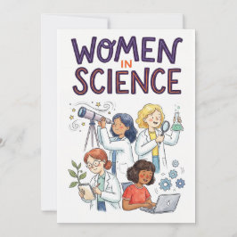 Women in Science – Inspiring STEM Illustration Feiertagskarte