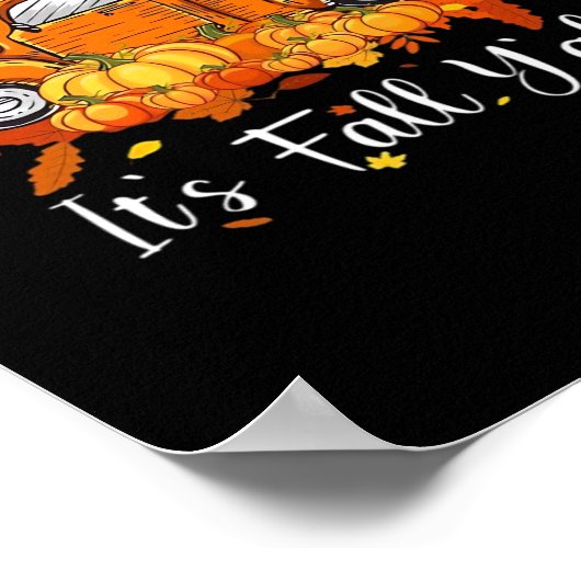 Women It’s Fall Y’all Pumpkin Autumn Tree Hello Fa Poster (Ecke)