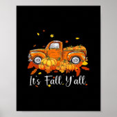 Women It’s Fall Y’all Pumpkin Autumn Tree Hello Fa Poster (Vorne)