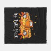 Women It's Fall Y’all Pumpkin Autumn Tree Hello Fa Fleecedecke (Vorderseite (Horizontal))