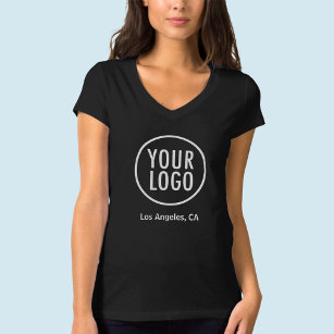 Women Jersey V-Neck T - Shirt Custom Company Logo