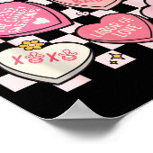 Women Labor And Delivery Nurse Hearts Candy Valent Poster (Ecke)