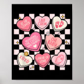 Women Labor And Delivery Nurse Hearts Candy Valent Poster (Vorne)