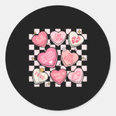 Women Labor And Delivery Nurse Hearts Candy Valent Runder Aufkleber (Vorderseite)