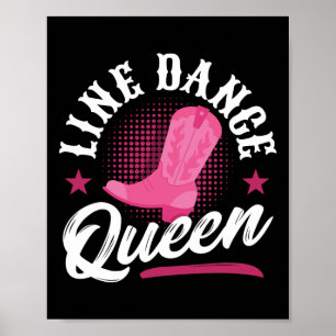 Women Line Dancer Queen Line Tanz Mama Line Danc Poster