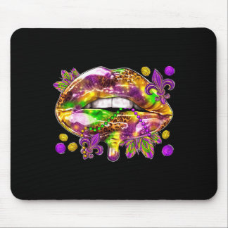 Women Lips Mardi Gras Carnival Fat Mousepad