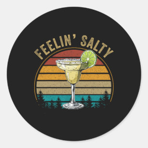 Women Margarita-Shirt Gefühl Salty Cinco De Mayo Runder Aufkleber