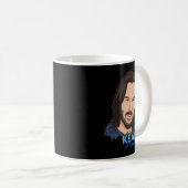 Women Men Keanu Art Reeves Cool Ohrs Kaffeetasse (VorderseiteRechts)