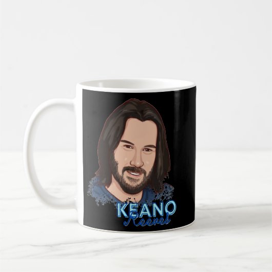 Women Men Keanu Art Reeves Cool Ohrs Kaffeetasse (Links)