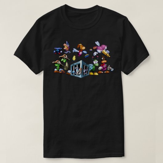 Women Men Rayman Original Enemies T-Shirt (Design vorne)