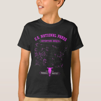 Women National Parkmap - American Wandern Camping T-Shirt