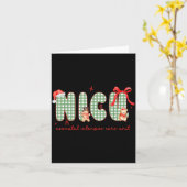 Women Nicu Nurse Christmas Newborn Neonatal Icu Ho Karte (Gelbe Blume)