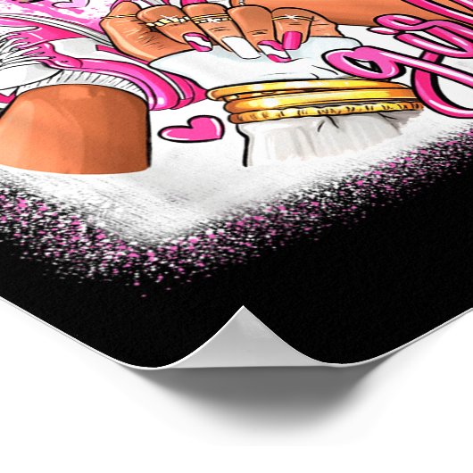 Women Nk And White Sneaker Girl, Funny Sneaker Gir Poster (Ecke)