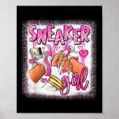 Women Nk And White Sneaker Girl, Funny Sneaker Gir Poster (Vorne)
