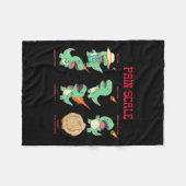 Women Nurse Pain Scale Pain Essment Funny Dinosaur Fleecedecke (Vorderseite (Horizontal))