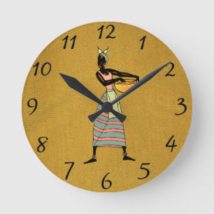 Women of Africa Wall Clock Runde Wanduhr