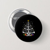 Women Radiology Skeleton Christmas Tree Xray Tech Button (Vorne & Hinten)
