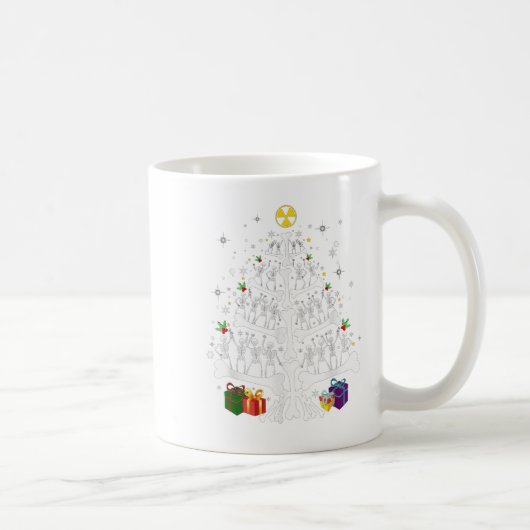 Women Radiology Skeleton Christmas Tree Xray Tech Kaffeetasse (Rechts)