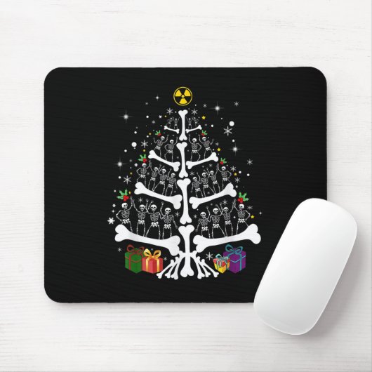 Women Radiology Skeleton Christmas Tree Xray Tech Mousepad (Mit Mouse)