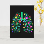 Women Resratory Therapy Lung Christmas Lights Lung Karte (Gelbe Blume)