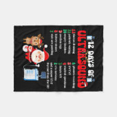 Women Retro 12 Days Of Ultrasound Tech Christmas S Fleecedecke (Vorderseite (Horizontal))