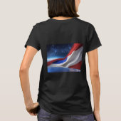 Women’s Basic T-Shirt with USA Flag Logo (Rückseite)