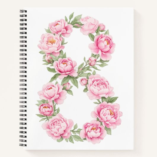Women’s Day Peony Flower for March 8  Notizblock (Vorderseite)